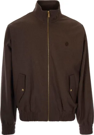 Dr&ocirc;le de Monsieur Light Brown Flannel Jacket with High Collar