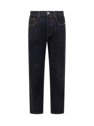 Amish Blue Slim Mid Rise Jeans