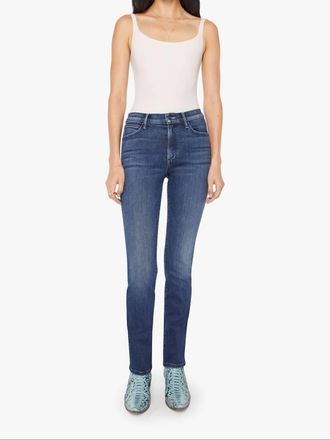 Mother Rascal Skimp Mid-Rise Straight Leg Jeans In Youre A Riot