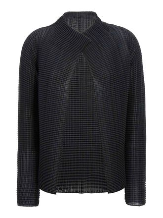 Issey Miyake wooly pleats cardigan