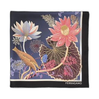 Ferragamo Ninfee Zijden Foulard - Dames - Accessoires - Veelkleurig - Maat: ONE Size Zijde