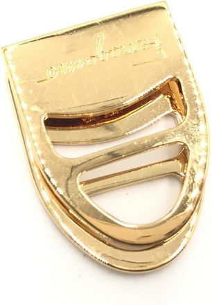 Ferragamo Salvatore Ferragamo Vara Metal Scarf Womens Ring (Pre-Owned)