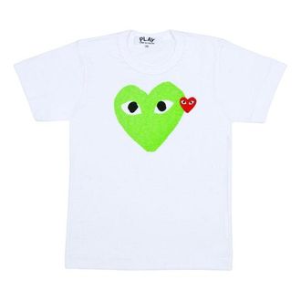 Comme Des Gar&ccedil;ons (WMNS) COMME des GARCONS PLAY FW25 Heart T-Shirt White Green AZ-T105-051-3