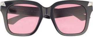 Alexander McQueen 53mm Square Sunglasses in Black Black Violet at Nordstrom Rack