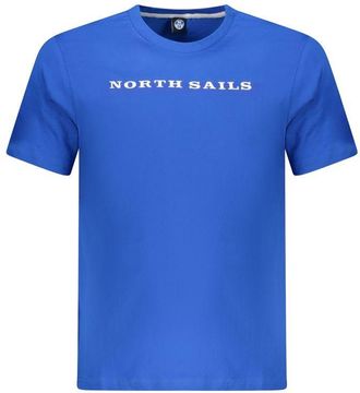 North Sails Mens Short Sleeve Crew Neck Tee - Medium Blue Cotton - Size X-Large