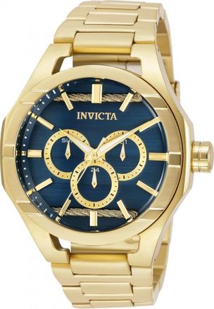 Invicta Bolt Quartz Blue Dial Yellow Gold-tone Mens Watch 31830
