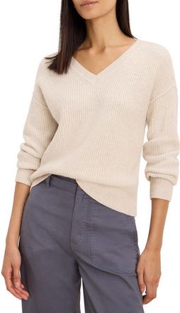 Nic+Zoe Cozy Cottage V-Neck Sweater in Coconut at Nordstrom, Size Xx-Large