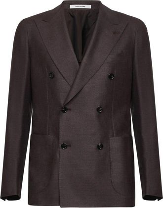 Tagliatore Double-Breasted Blazer - Heren - Blazers - Bruin - S - Jassen