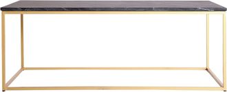 Vical Home Design Couchtisch Scoul 100 x 60 cm mit schwarzer Marmor Tischplatte