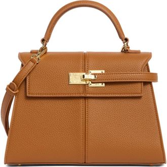 JW PEI Large Elise Faux Leather Top Handle Bag in Brown at Nordstrom