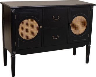 Wanderlust Deco Wanderlust Deco - Aparador de madera negro 106x40x78