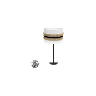 Fabrilamp Fabrilamp - L&aacute;mpara De Sobremesa Alto Angola 1xe27 Negro/blanco-yute 30d