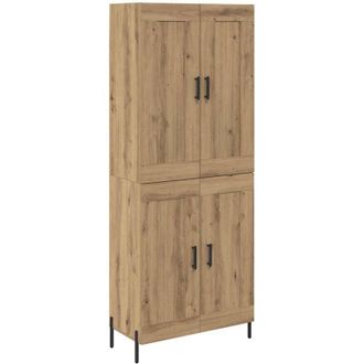 vidaXL Highboard 2 pcs Artisan Oak Engineered Wood vidaXL