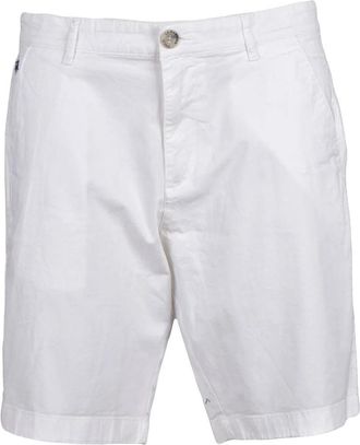 La Martina White Cotton Bermuda Shorts