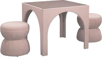 TOV Furniture Tov Furniture Tomlin Performance Chenille Game Table & Ottoman Set