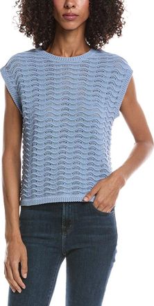 Bernardo Knitted Wave Pointelle Boxy Shell