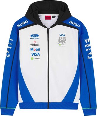 HUGO BOSS Hugo Heren Visa Cash App Racing Bulls F1-hoodie met volledige ritssluiting (Medium Blauw)