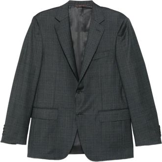 Canali checked wool suit - Grey