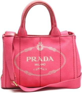 Prada Pre-owned Canvas prada-bags - Dames - Vintage Handtas - Roze - ONE Size - Vintage