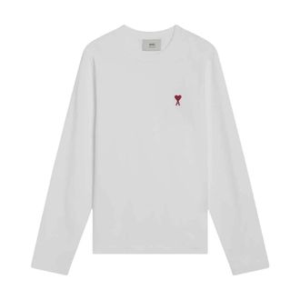 Ami Quota Long Sleeve T-Shirt - Dames - Tops - Wit - Maat: M Katoen