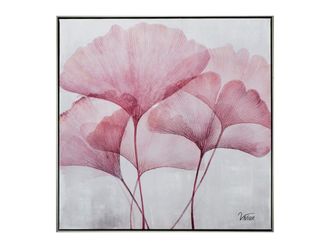 Schubiger M&ouml;bel Bild mit Rahmen Ginkgo Bl&auml;tter in Rosa