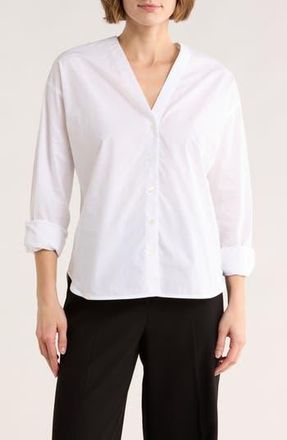 Sandro Jordan Long Sleeve Button-Up Shirt in Blanc at Nordstrom Rack, Size 2 (Fits Like 4-6 Us) / 38 Eu