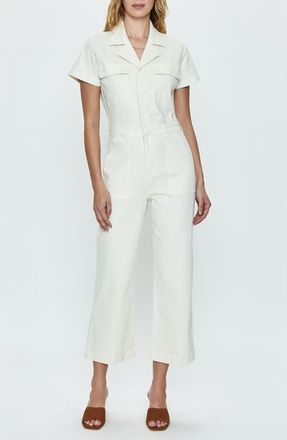 Pistola Denim Makenna Stretch Cotton Utility Jumpsuit in Eggshell at Nordstrom Rack, Size X-Small