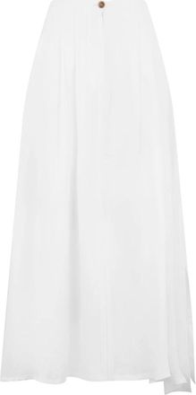 Fabiana Filippi Lange Elegante Rok - Dames - Maxi Rokken - Wit - S - Linnen - Rokken