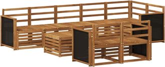 vidaXL Conjunto De Sof&aacute;s De Exterior 8 Uds. Natural Vidaxl
