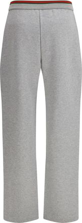 Gucci Womens Leisure Pants Cotton Jersey Grey Melange Cotton; Polyamide Trousers