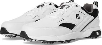 FootJoy FJ Golf Sneaker Mens Shoes White/Black : 10.5 WW, Leather