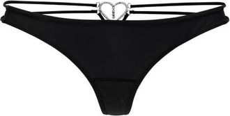 Lascana Womens Strappy Heart Thong in Black at Nordstrom, Size 6