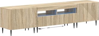 vidaXL Conjunto De 3 Muebles Para Tv Con Led Roble Sonoma Vidaxl