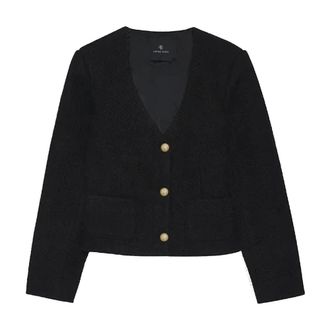 Anine Bing Anitta Jacket - Dames - Vesten - Zwart - M - Nylon - Truien & Vesten