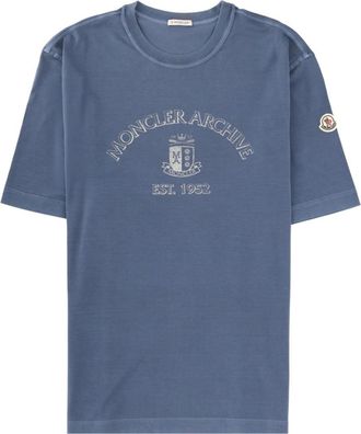 Moncler Slate Blue Logo T-Shirt