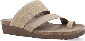 Naot Sia Toe Loop Sandal in Beige/Beige Elastic at Nordstrom, Size 10Us