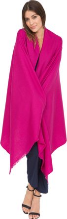 Likemary Pashmina Shawl Wrap for Women - Multi-use Wool Scarf & Travel Blanket - Warm, Lightweight & Ethically Made - Perfect Ethical Gift for Her - Fuchsia 40