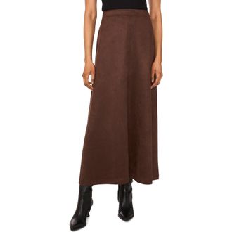 Vince Camuto Faux Suede A-Line Maxi Skirt in Espresso at Nordstrom Rack, Size Xx-Large