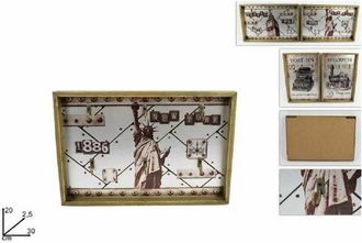 Trade Shop Trade Shop - Portachiavi Porta Chiavi Vintage In Legno Arredamento Casa 20 X 30 X 2.5 Cm