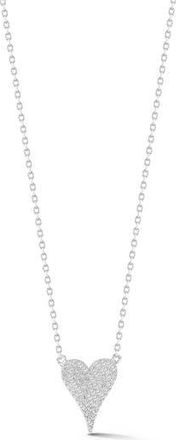 Sphera Milano Pavé CZ Heart Pendant Necklace in Silver at Nordstrom Rack
