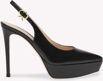 Gianvito Rossi Dasha Sling Slingback in Black Nappa at Nordstrom, Size 41.5
