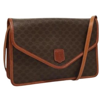 Celine Pre-owned Cross Body Bags, female, Brown, Size: ONE SIZE Pre-owned Vintage macadam shoulder bag