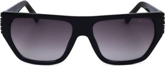 Guess Smoke Gradient Browline Ladies Sunglasses GF6204 01B 57