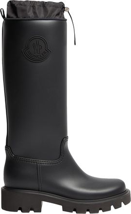 Moncler Moncler Kickstream High Rain Boots, Women, Black, Size: 35