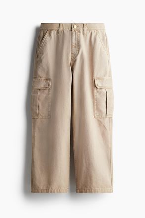 H&M Cargohose in Baggy Fit - Beige