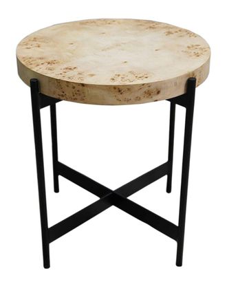 LR Home Elena Burl Wood Side Table