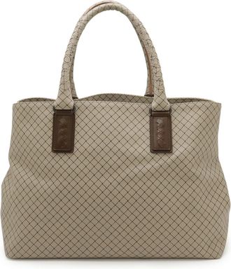 Bottega Veneta Brown Grayish Pvc Leather Tote Bag (Pre-Owned)