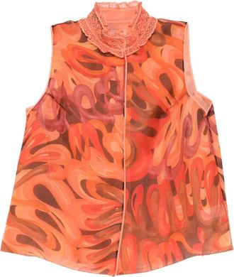 Shiatzy Chen Scape-of-Curve gilet - Orange