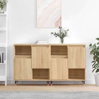Berkfield Home Sideboards 2 pcs Sonoma Oak Engineered Wood in Brown