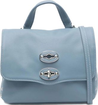Zanellato Postina Stud Embellishment Top Handle Bag - Dames - Handtassen - Blauw - ONE Size - Leer - Tassen